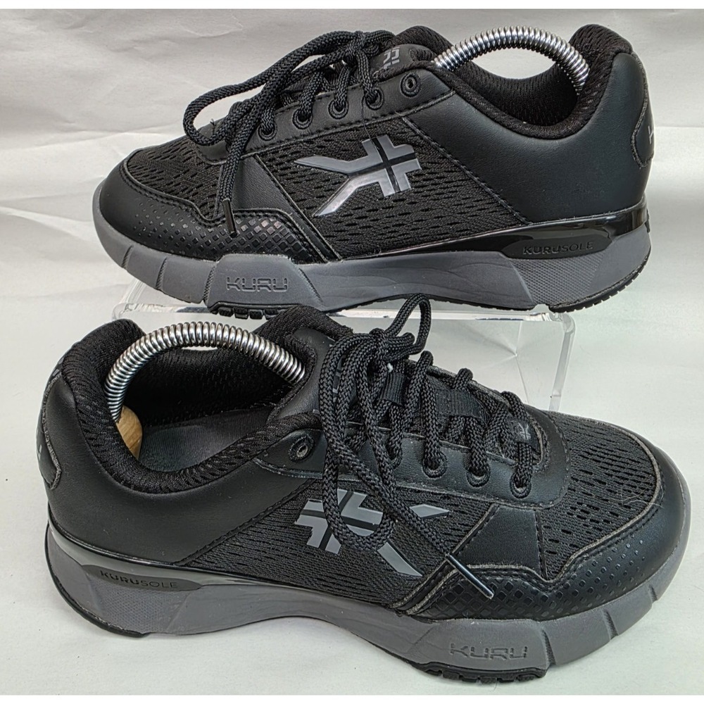 Kuru (Sz 7.5) Quantum 2.0 Women's Jet Black/Slate Gray Running Shoes